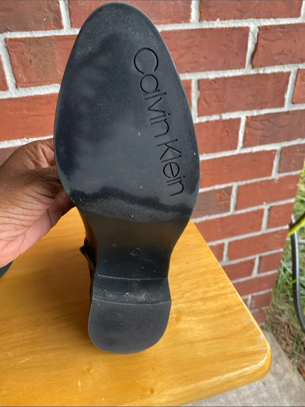 Calvin Klein Black  Ankle Boots with CK Strap Size 9